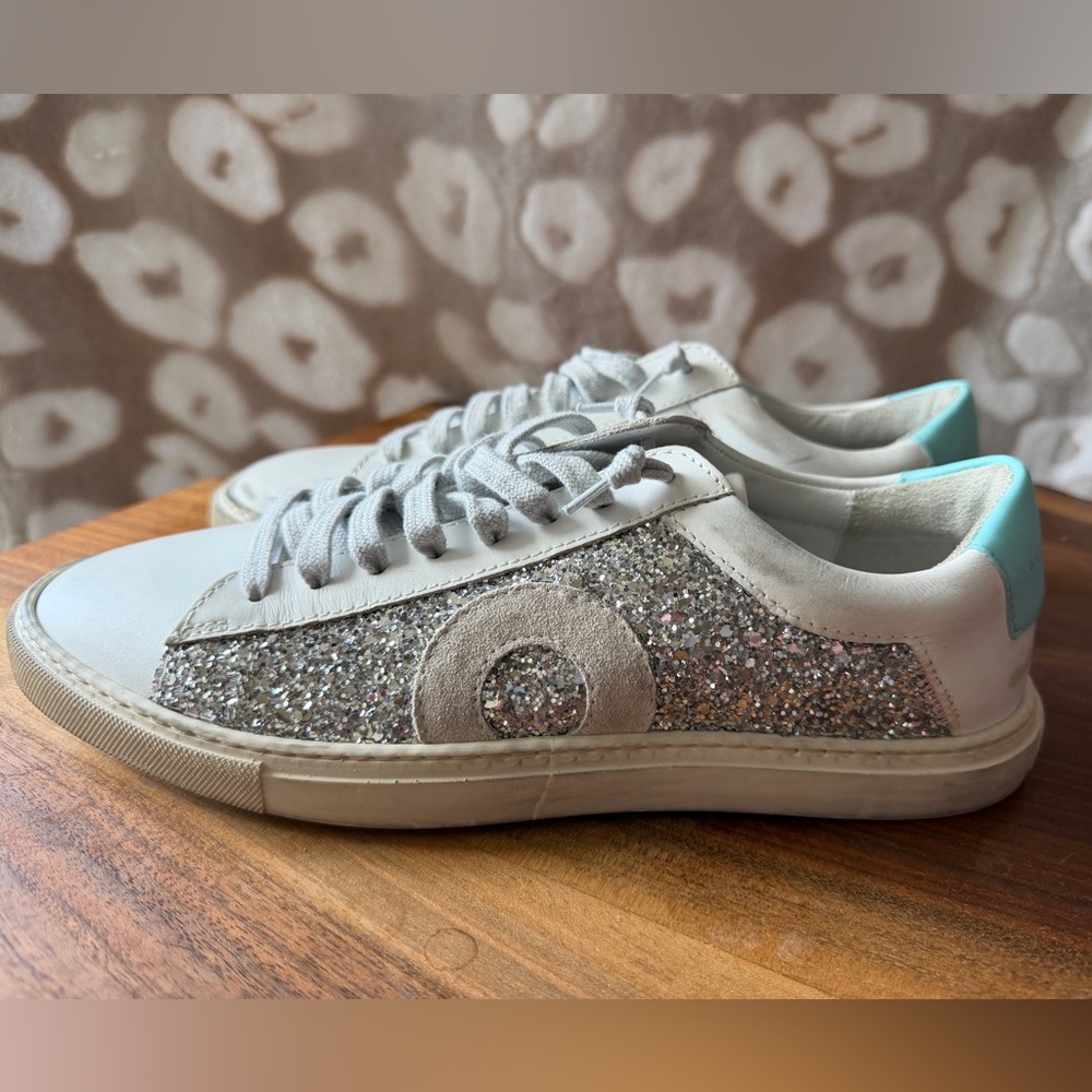 Oliver Cabell Silver Glitter/Tiffany Blue